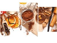 60CM 90 ZEGAR 3 ELEM DOMOWE CIASTECZKA ŚCIENNY