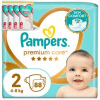 Pampers Premium Care pieluszki pieluchy rozmiar 2, 88 szt, 4kg-8kg + GRATIS
