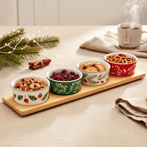 Talerz Świąteczny Miseczki na Przekąski Przystawki Tapas Sosy Dipy Stół na Arena.pl