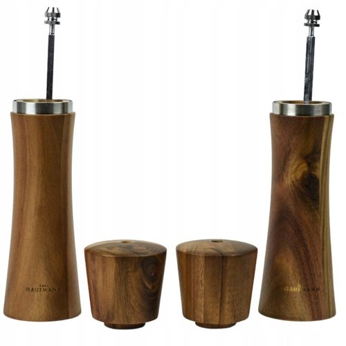 MŁYNEK RĘCZNY DO SOLI i PIEPRZU DREWNIANY ZESTAW 2 KARL HAUSMANN na Arena.pl
