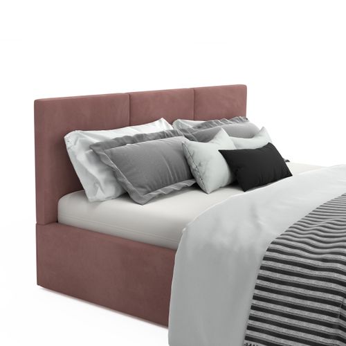 ŁÓŻKO TAPICEROWANE 120x200 ŁÓŻKO PODWÓJNE Z POJEMNIKIEM BRUDNY RÓŻ na Arena.pl