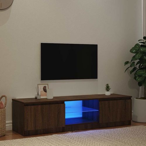 Szafka pod TV, z LED, brązowy dąb, 140 x 40 x 36 cm na Arena.pl