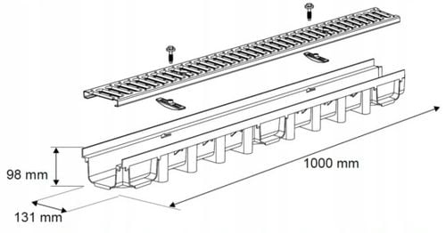 Odwodnienie liniowe Aquer korytko plastik h55 na Arena.pl