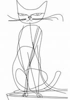 Plakat 70x100cm Kot Linijny