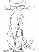 Plakat 60x80cm Kot Linijny