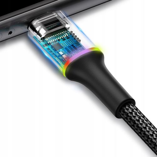 BASEUS PANCERNY KABEL LED USB-C 3A 100CM na Arena.pl