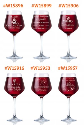 KIELISZEK do WINA z GRAWEREM XXL 860 ml WALENTYNKI na Arena.pl