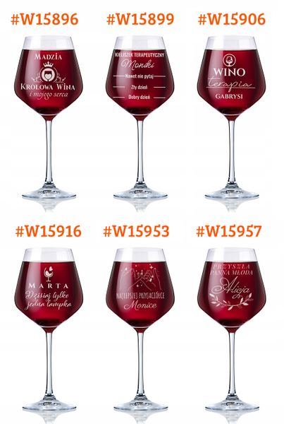 KIELISZEK do WINA z GRAWEREM XXL 860 ml WALENTYNKI zdjęcie 6