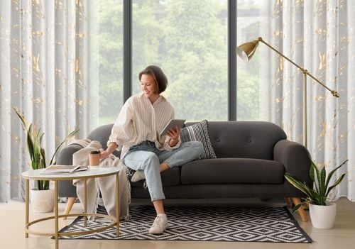 Firana Molly biała 140x270 cm taśma marszcząca z błyszczącym nadrukiem na Arena.pl