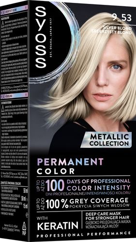 SYOSS PERMANENT COLOR METALLIC COLLECTION FARBA 9_53 SREBRZYSTY BLOND na Arena.pl