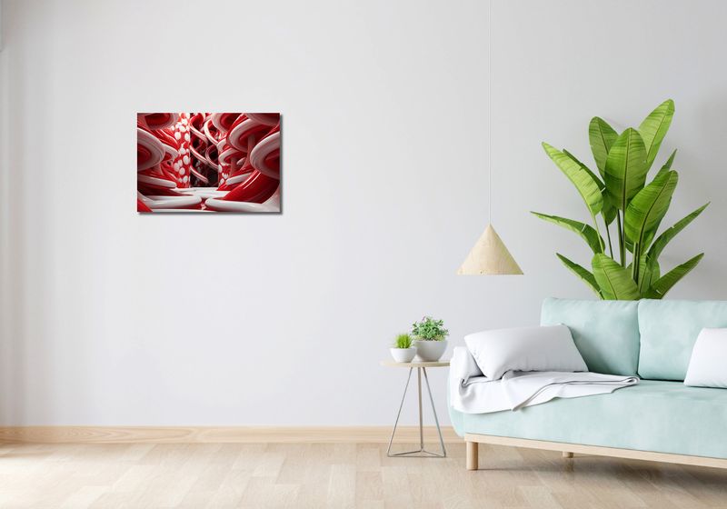 Obraz 60x40cm Czerwone Wiry zdjęcie 2