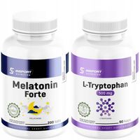 MELATONINA FORTE 5mg + TRYPTOFAN - GŁĘBOKI Spokojny SEN STRES | INSPORT