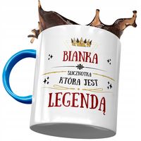Kubek Błękitny Dla Bianki Przyjaciółki Prezent Z Nadrukiem Ze Zdjęciem