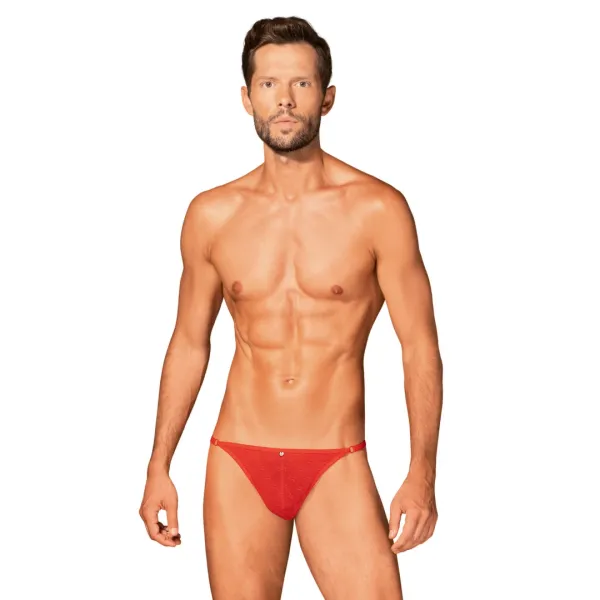 Obsessive - Męskie Czerwone Stringi Obsessiver thong O/S zdjęcie 2
