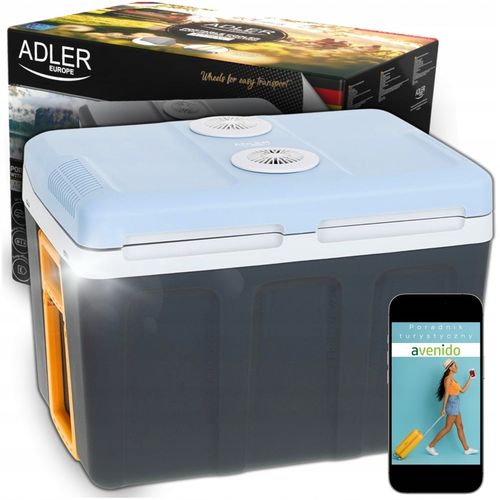Lodówka turystyczna 40L samochodowa przenośna grzanie Adler na Arena.pl