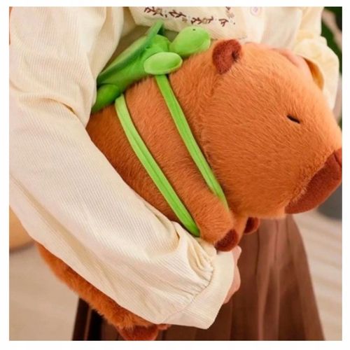 Maskotka Kapibara pluszak żółwik zabawka z plecakiem miękka pluszowa na Arena.pl