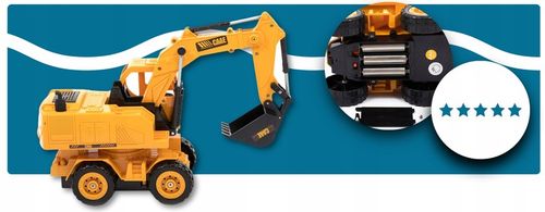 Zdalnie sterowana koparka dla dzieci jeżdżąca plac budowy PILOT Mocna RC na Arena.pl