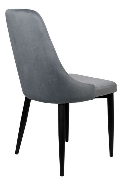 Krzesło welurowe LORIENT VELVET grafitowe zdjęcie 5