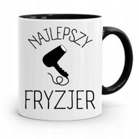 Kubek Czarny Prezent Fryzjera Najlepszy Fryzjer Z Nadrukiem Ze Zdjęciem