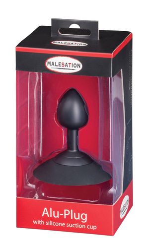 MALESATION Alu-Plug with suction cup small, black na Arena.pl