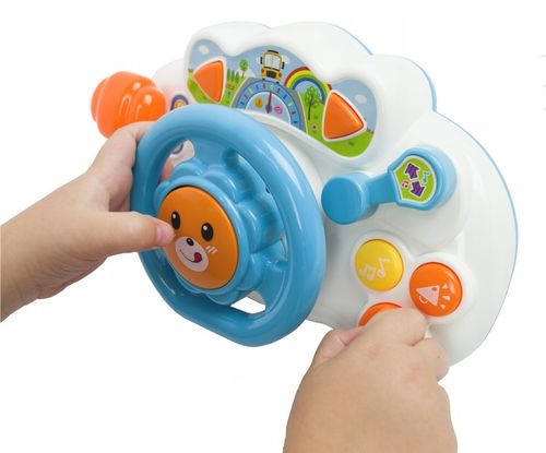 INTERAKTYWNA KIEROWNICA MALUCHA DO ZABAWY DLA DZIECI ŚWIECI GRA DO na Arena.pl