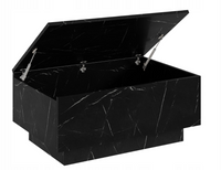 Ława Stolik Kawowy z pojemnikiem Czarny Marmur 90 / 60 MUUX pr