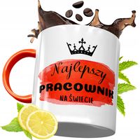 Kubek Pomarańczowy Dla Pracownika Prezent Z Nadrukiem Ze Zdjęciem