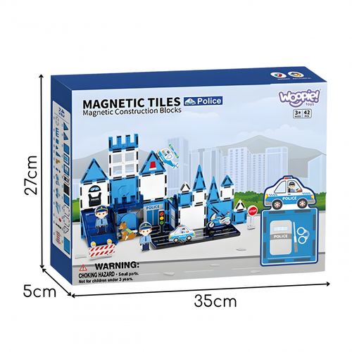 WOOPIE Klocki Magnetyczne 3D Zestaw Komisariat Policji 42el. na Arena.pl