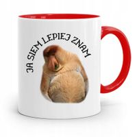 Kubek Czerwony Nosacz Janusz Ja Siem Lepiej Znam Z Nadrukiem Ze Zdjęciem