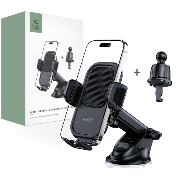 TECH-PROTECT V6 UNIVERSAL DASHBOARD & VENT CAR MOUNT BLACK zdjęcie 1