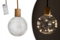 KULA LED 15 CM NA BATERIE SZKŁO DO OKNA