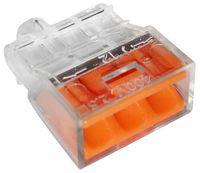szybkozłączka 3*0,5-2,5mm2 transparentna/pomarańczowy 10 szt - e-650-0230