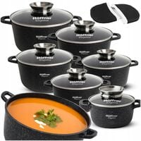 ZESTAW GARNKÓW GARNKI INDUKCJA / GAZ MARMUROWE KOMPLET GARNKÓW