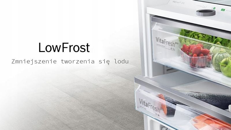 Lodówka Z Zamrażarką Vivax CF-174 LF W biała Slim 152cm 174L Low FROST zdjęcie 4