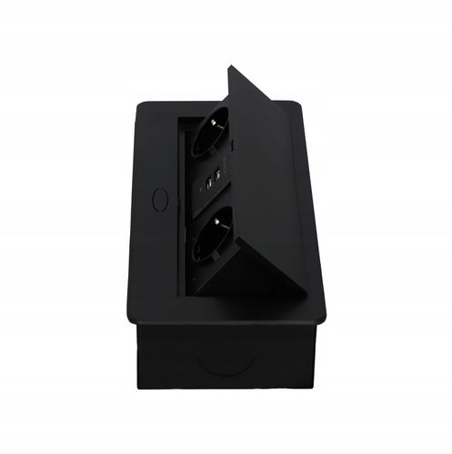 Gniazdo Nablatowe Chowane w Blat Kuchenny Potrójne Wpuszczane 2X 230V na Arena.pl