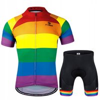 STRÓJ ROWEROWY KOMPLET KOLARSKI MĘSKI FLAGA LGBT