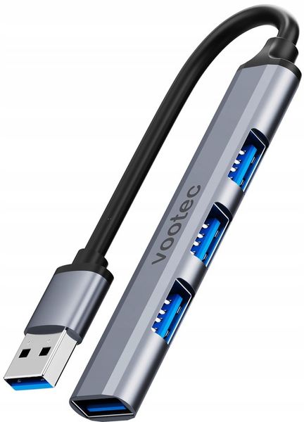 ROZDZIELACZ ROZGAŁĘŹNIK HUB USB 3.0 ADAPTER 4 PORTOWY KONCENTRATOR 4X USB zdjęcie 3