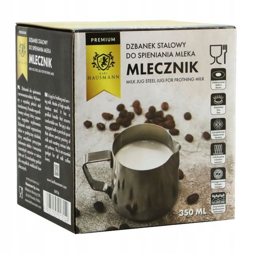 MLECZNIK stalowy kubek 350 ml DZBANEK do SPIENIANIA MLEKA STAL NIERDZEWNA na Arena.pl