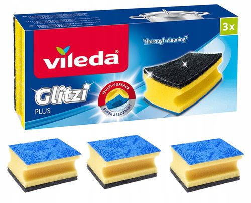 Zmywak profilowany Vileda Glitzi Plus 3szt. na Arena.pl