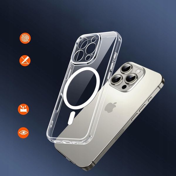 Etui do iPHONE 16 PRO MAX WZMACNIANE 360° SHOCK CLEAR CASE do MagSafe+SZKŁO zdjęcie 11