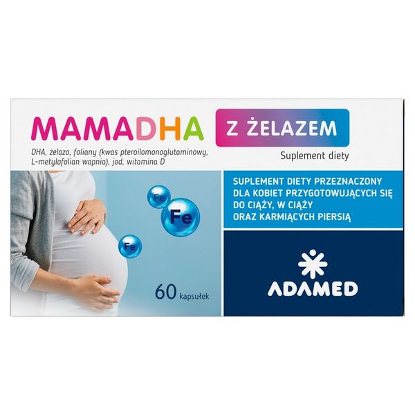 MamaDHA Z Żelazem 60 kapsułek zdjęcie 3
