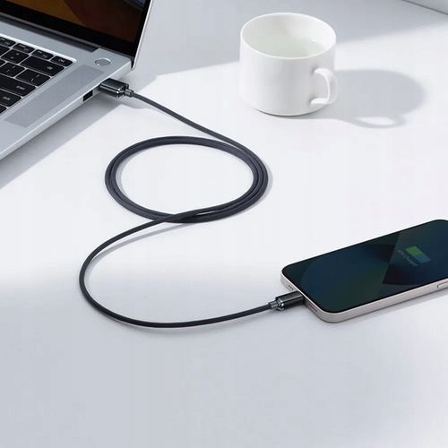 BASEUS KABEL USB DO APPLE LIGHTNING 8-PIN 2,4A 2M CZARNY + GRATIS RYSIK na Arena.pl