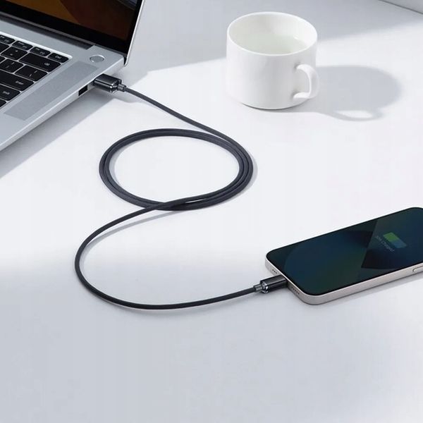 BASEUS KABEL USB DO APPLE LIGHTNING 8-PIN 2,4A 2M CZARNY + GRATIS RYSIK zdjęcie 14