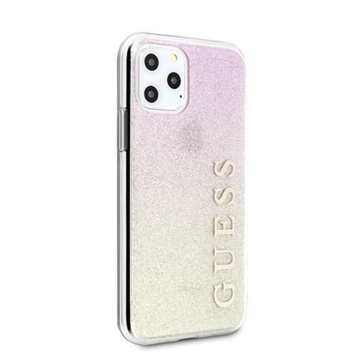 Guess Glitter Gradient - Etui iPhone 11 Pro (Gold/Pink) na Arena.pl