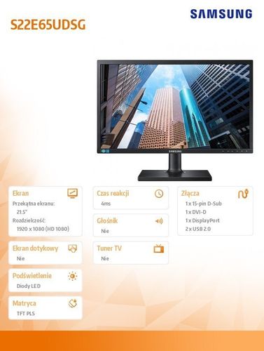 Monitor Samsung 22' S22E65UDSG na Arena.pl