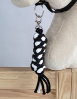 Uwiąz dla Hobby Horse ze sznurka - biało-czarny