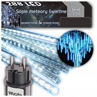 METEORY 50 CM LAMPKI PADAJĄCY ŚNIEG OŚWIETLENIE ŚWIĄTECZNE IP44 SOPLE LED
