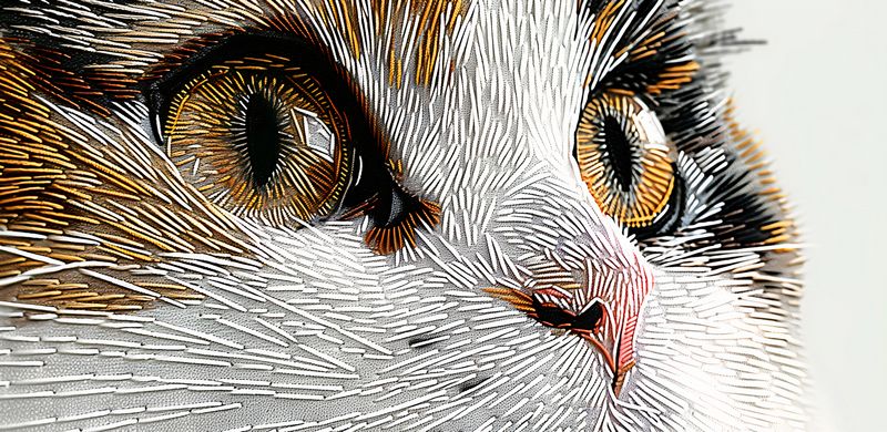 Plakat 91,3x44,5cm Nitkowany Kot zdjęcie 1