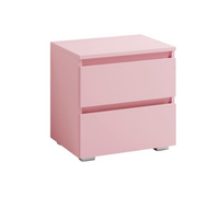 Różowy Stolik Nocny Młodzieżowy z Szufladami 2SZ 40 cm KOSS 13 MX