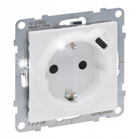 LEGRAND Suno BIAŁE Gniazdo zasilające + USB-C 721129